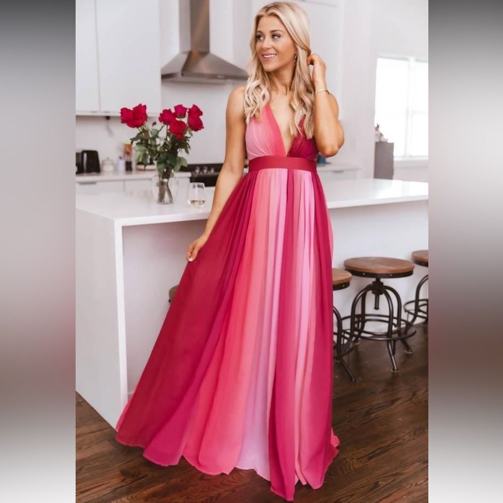 Love Pink Ombre Maxi Dress  Size Small